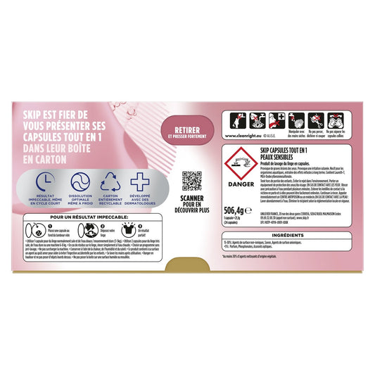 SKIP All-in-1 Sensitive Skin Laundry Detergent Capsules