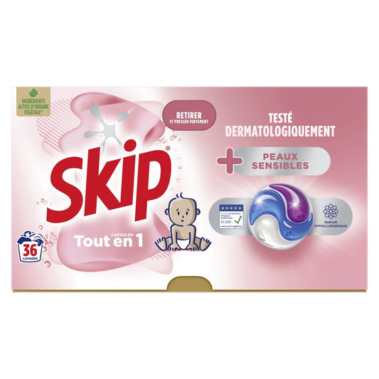 SKIP All-in-1 Sensitive Skin Laundry Detergent Capsules
