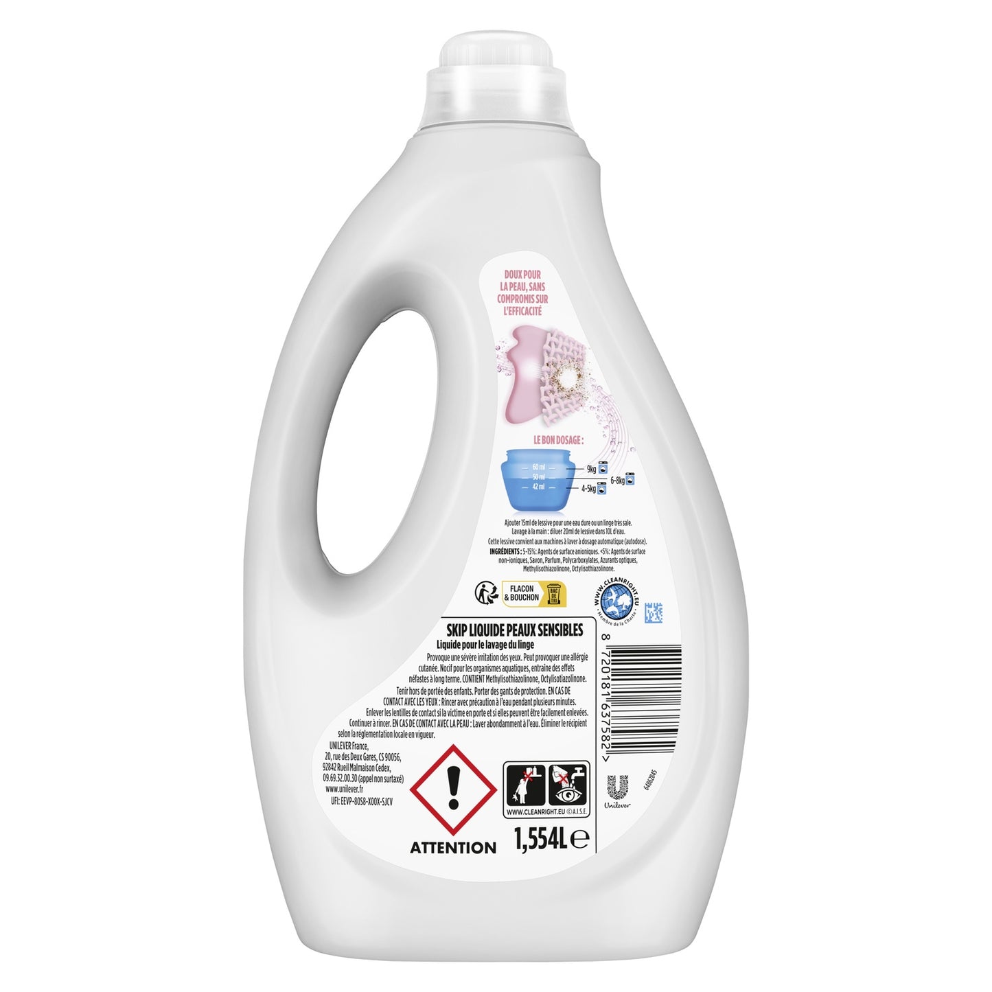Lessive liquide Peaux Sensibles SKIP 