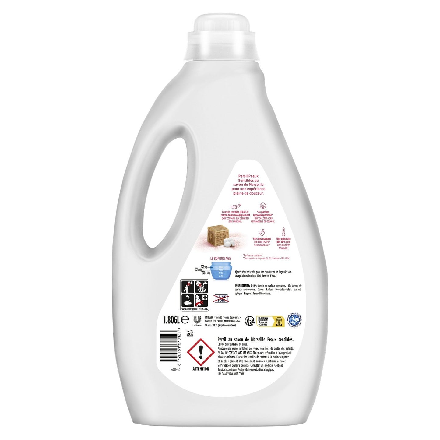 PERSIL Liquid Laundry Detergent for Sensitive Skin with Marseille Soap