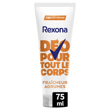 Déodorant Crème Tout le Corps Anti-odeurs Agrumes 72h REXONA 