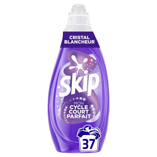 Lessive Liquide Mon Cycle Court Parfait Cristal Blancheur SKIP le bidon de 37 lavages