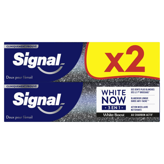 SIGNAL 3-in-1 White Boost Aktivkohle-Zahnpasta