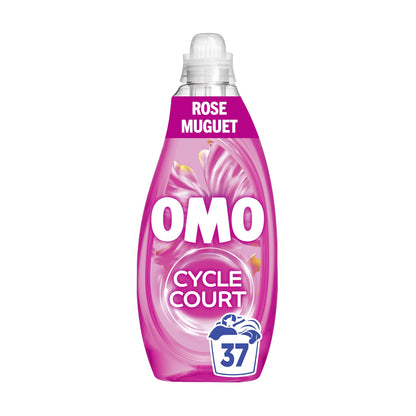 Lessive Liquide Cycle Court Mélodie Florale Muguet Rose OMO 
