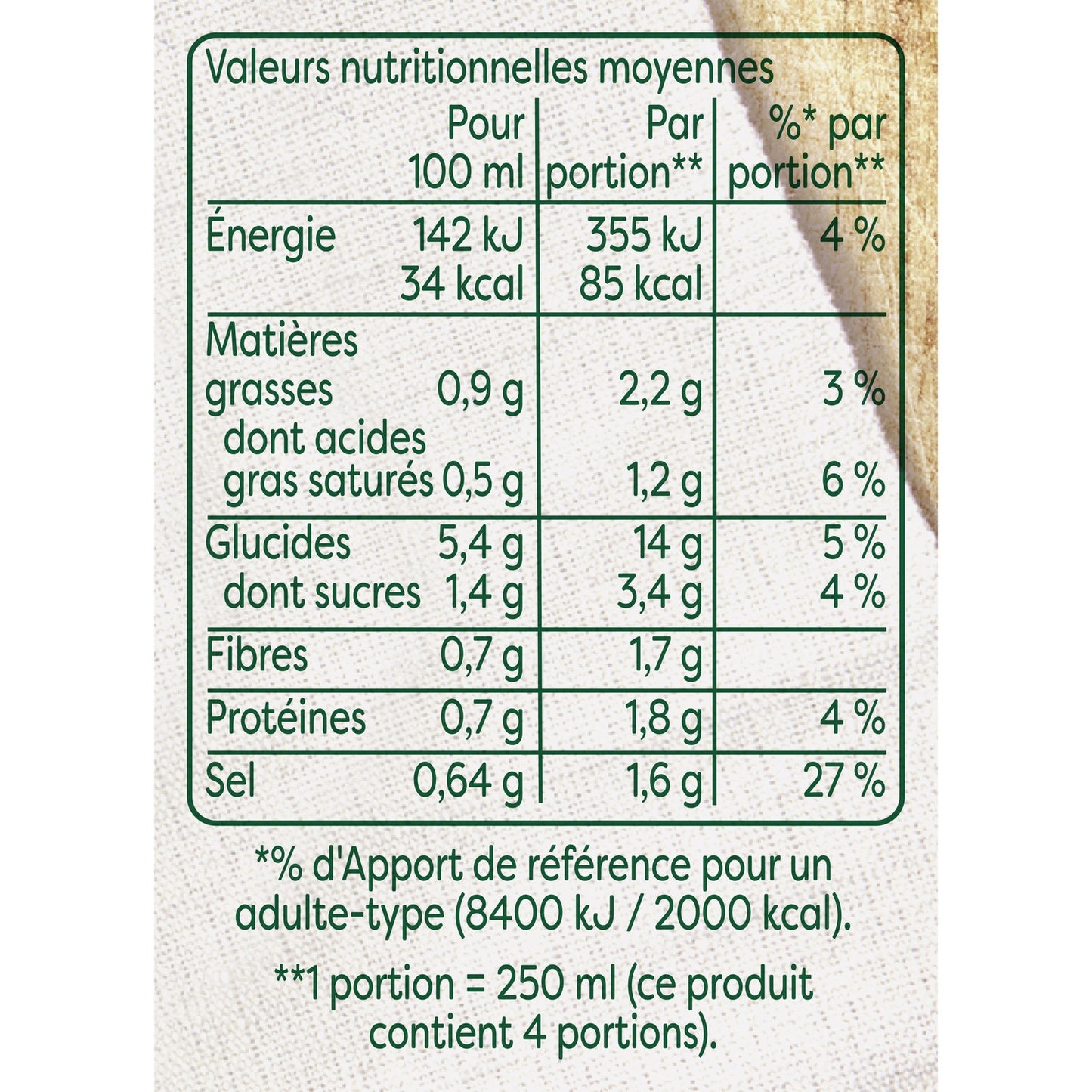 Soupe Velouté Poireaux, Pomme de Terre, Crème Fraîche KNORR