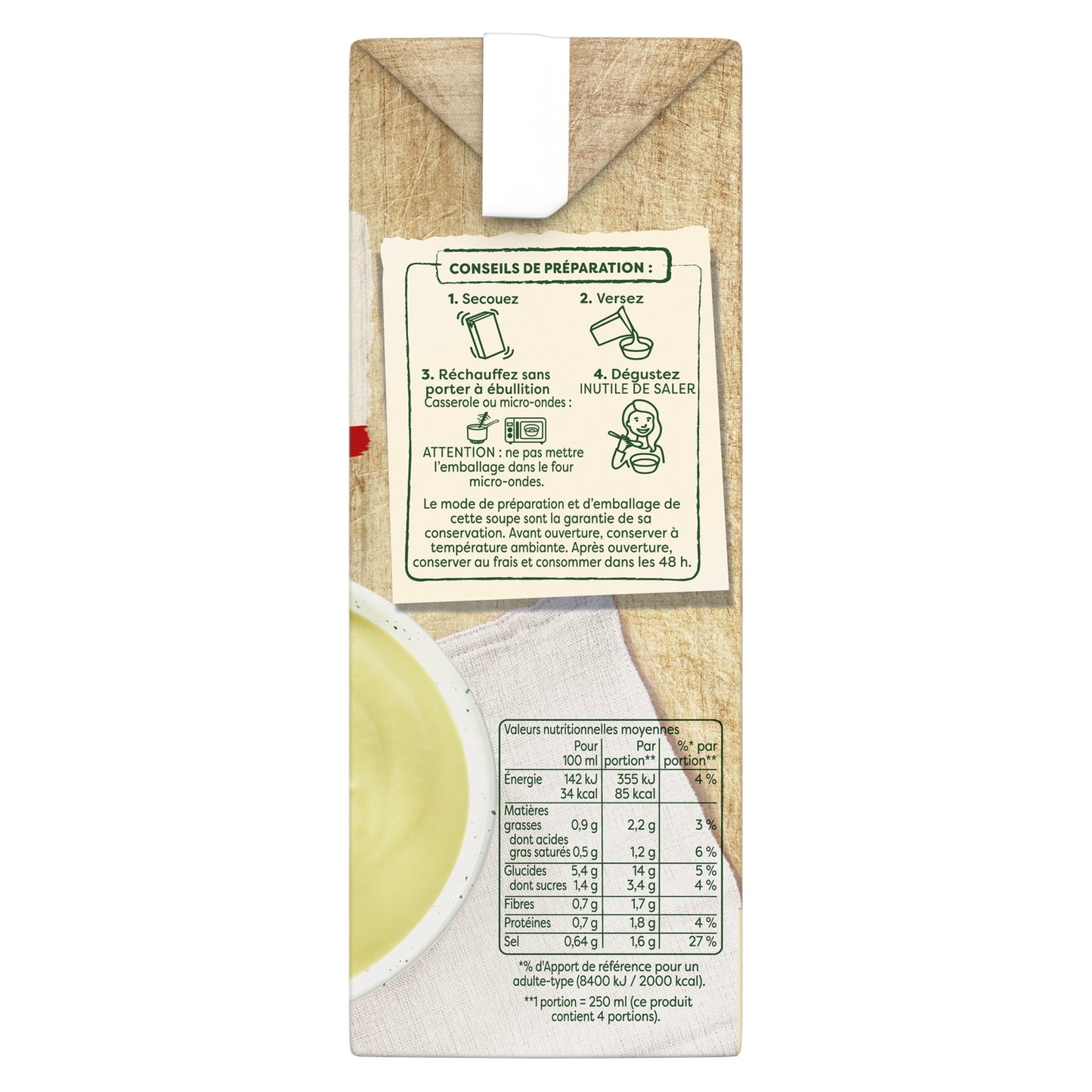 Soupe Velouté Poireaux, Pomme de Terre, Crème Fraîche KNORR