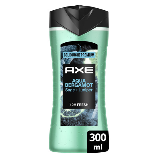 Men's Shower Gel Sage &amp; Juniper Scent Aqua Bergamot AXE