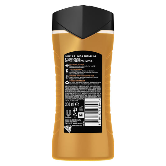 AXE Men's Shower Gel Brown Sugar &amp; Pepper Copper Sandalwood Scent