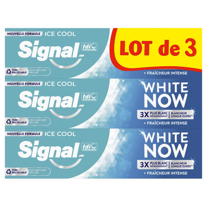 Dentifrice Ice Cool - White Now + Fraîcheur Intense SIGNAL 