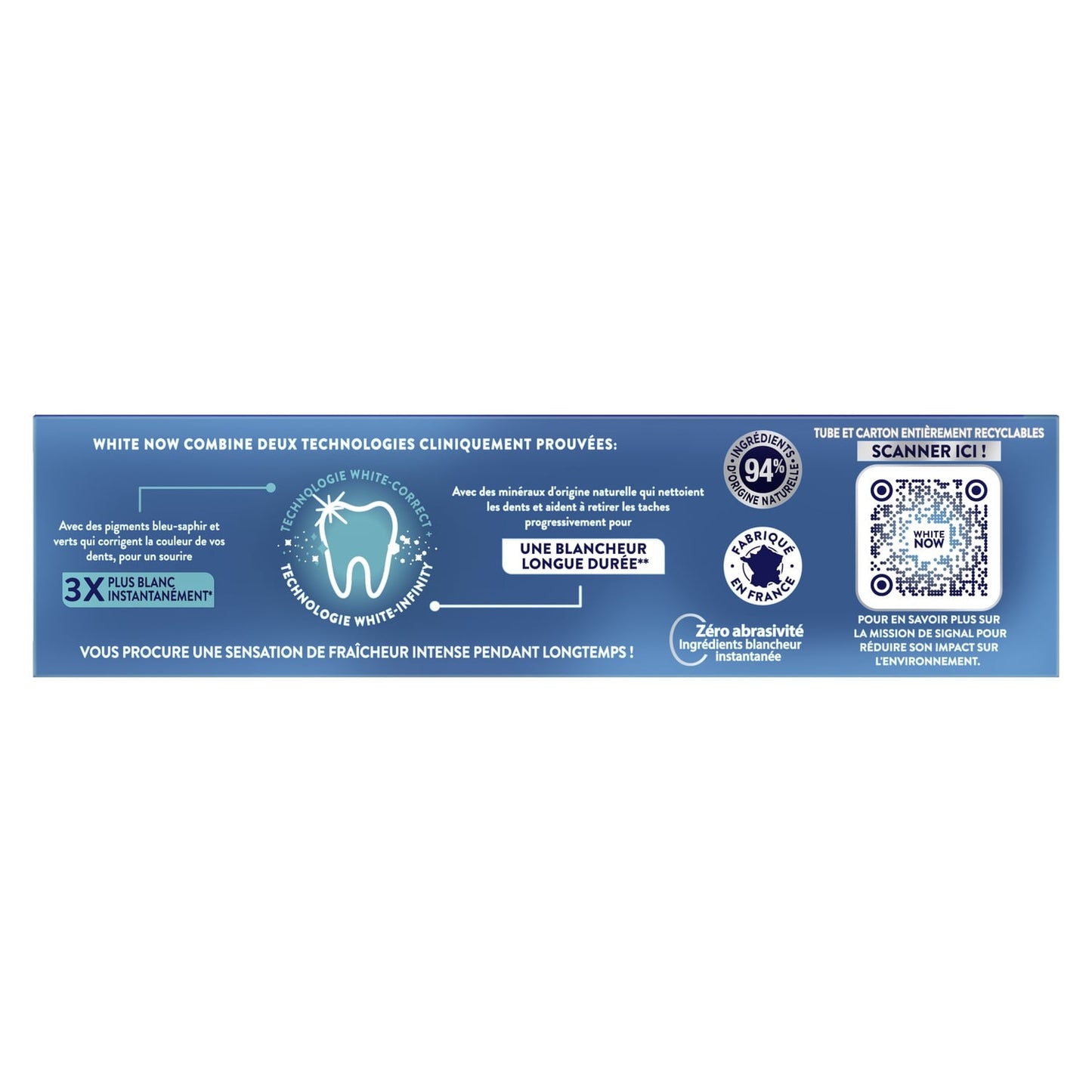 Dentifrice Ice Cool - White Now + Fraîcheur Intense SIGNAL 