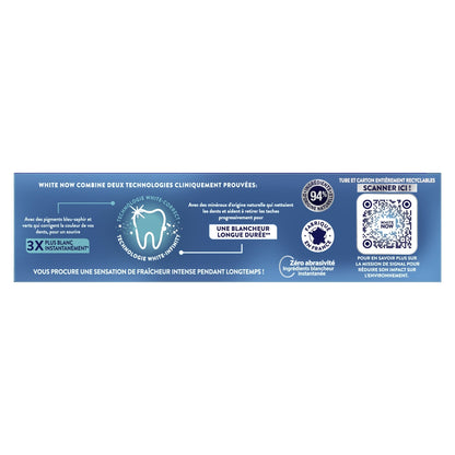 Dentifrice Ice Cool - White Now + Fraîcheur Intense SIGNAL 