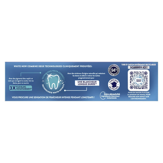 Dentifrice Ice Cool - White Now + Fraîcheur Intense SIGNAL 