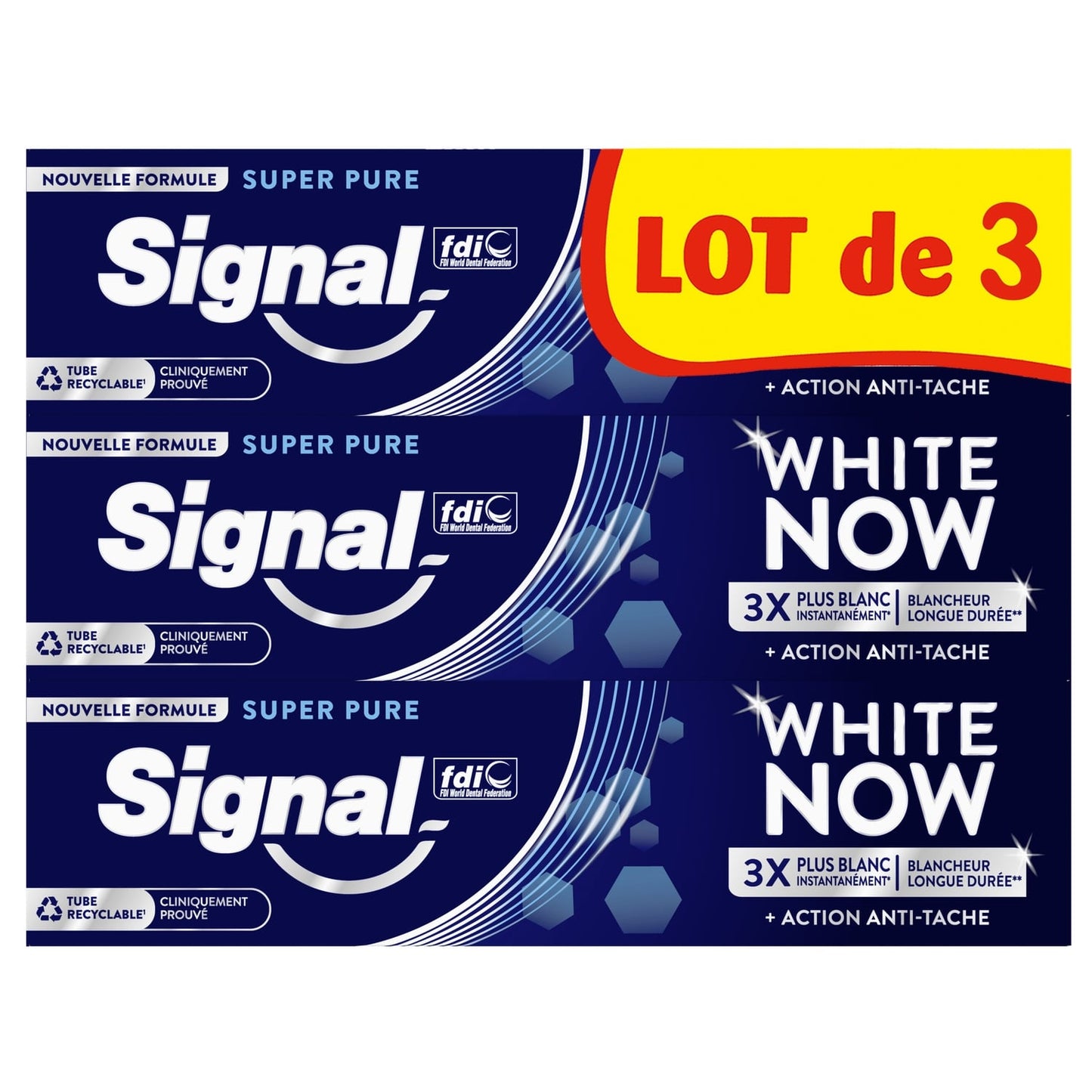 Dentifrice White Now 3x Plus Blanc Longue Durée Et Action Anti-tache SIGNAL 