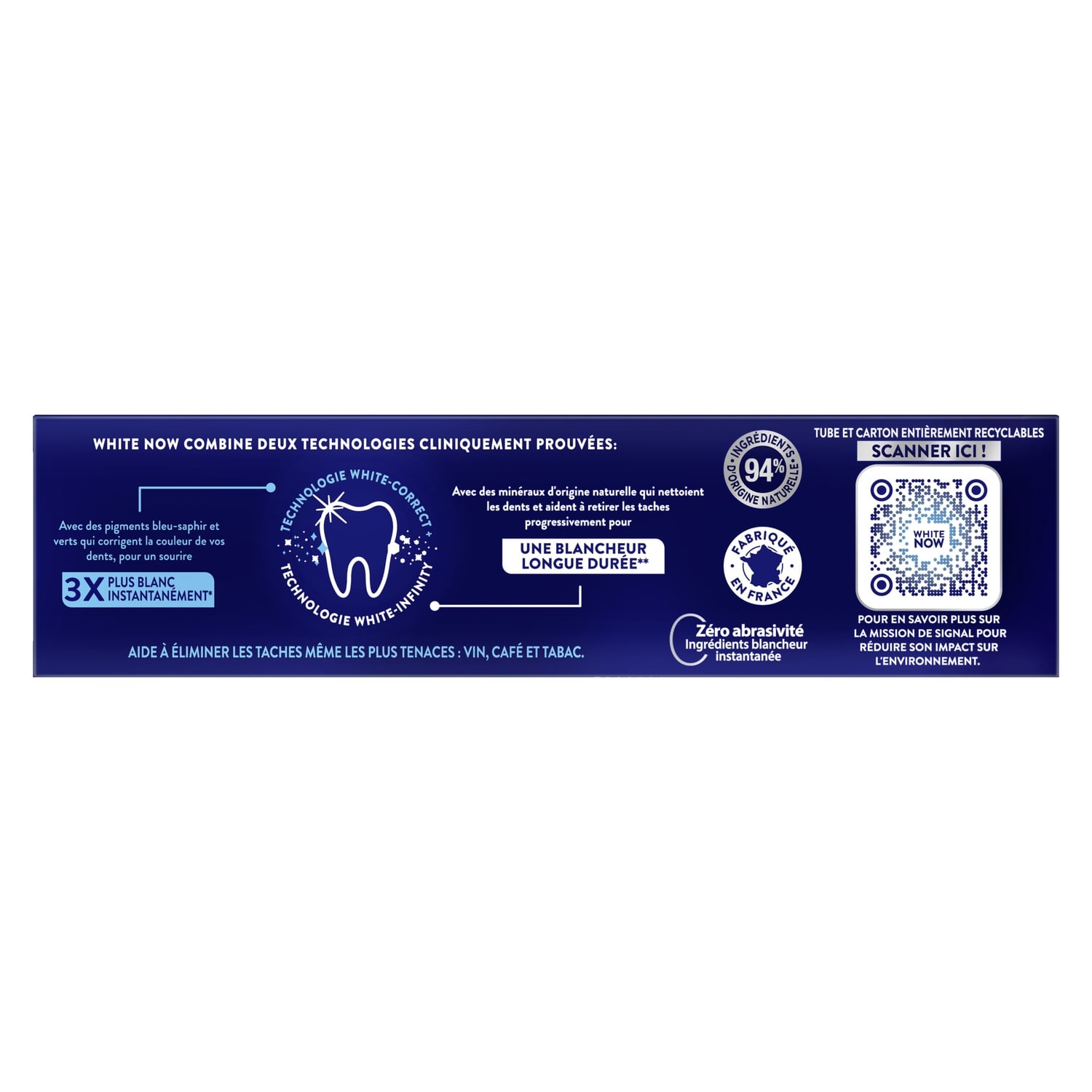 Dentifrice White Now 3x Plus Blanc Longue Durée Et Action Anti-tache SIGNAL 