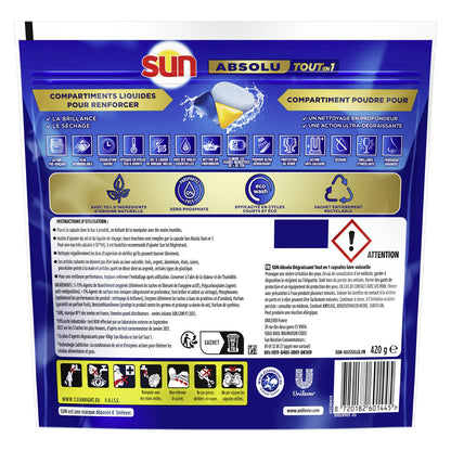 Absolu SUN All-in-1 Degreaser Dishwasher Capsules