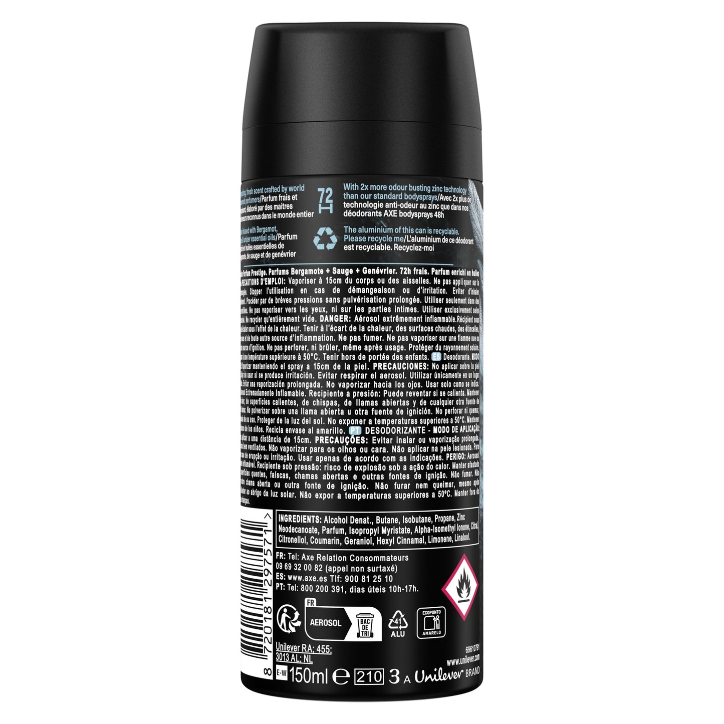 AXE Aqua Bergamot Men's Deodorant Spray