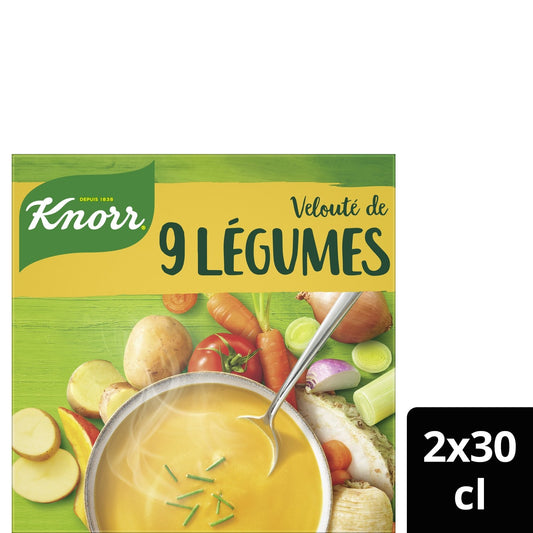 Soupe Velouté 9 Légumes KNORR le lot de 2 briques de 30g