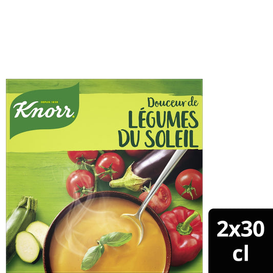 Soupe Velouté Légumes du Soleil KNORR le lot de 2 berlingots de 30cL