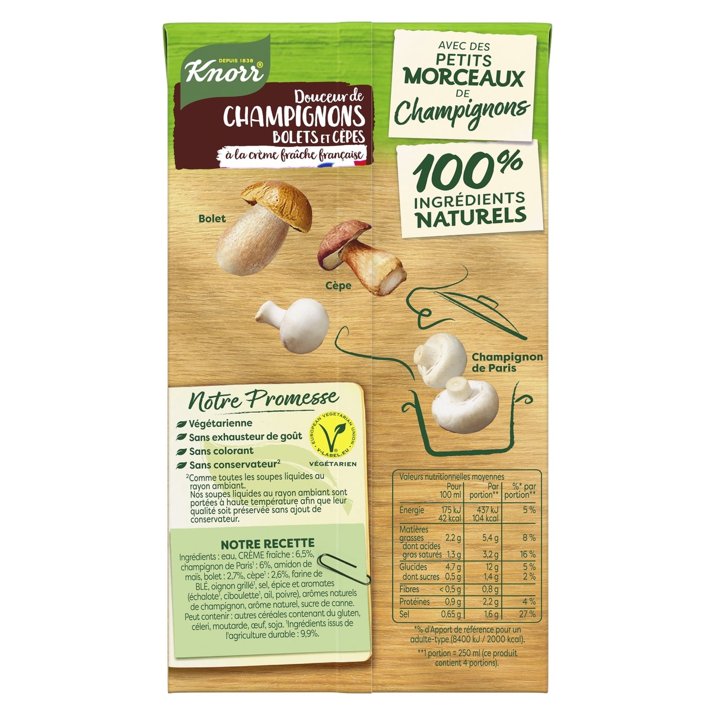 Soupe Velouté Champignons Bolets Cèpes KNORR