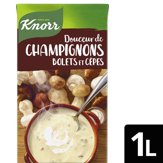 Soupe Velouté Champignons Bolets Cèpes KNORR la brique de 1L