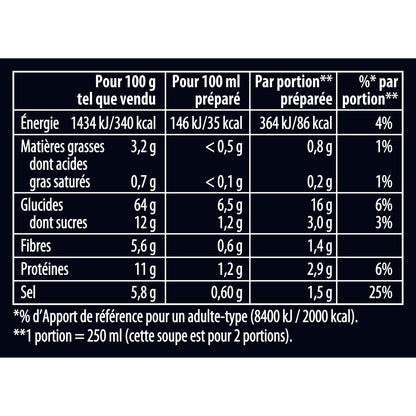 Soupe Déshydratée Indonésienne Nouilles Légumes 5 Épices KNORR 