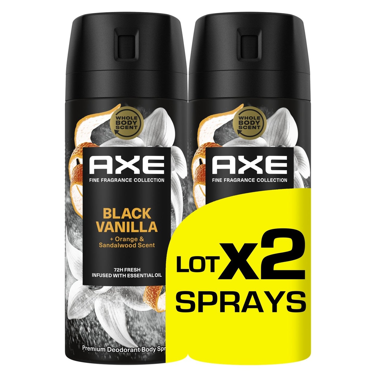 Déodorant Spray Homme Vanille 72h Black AXE