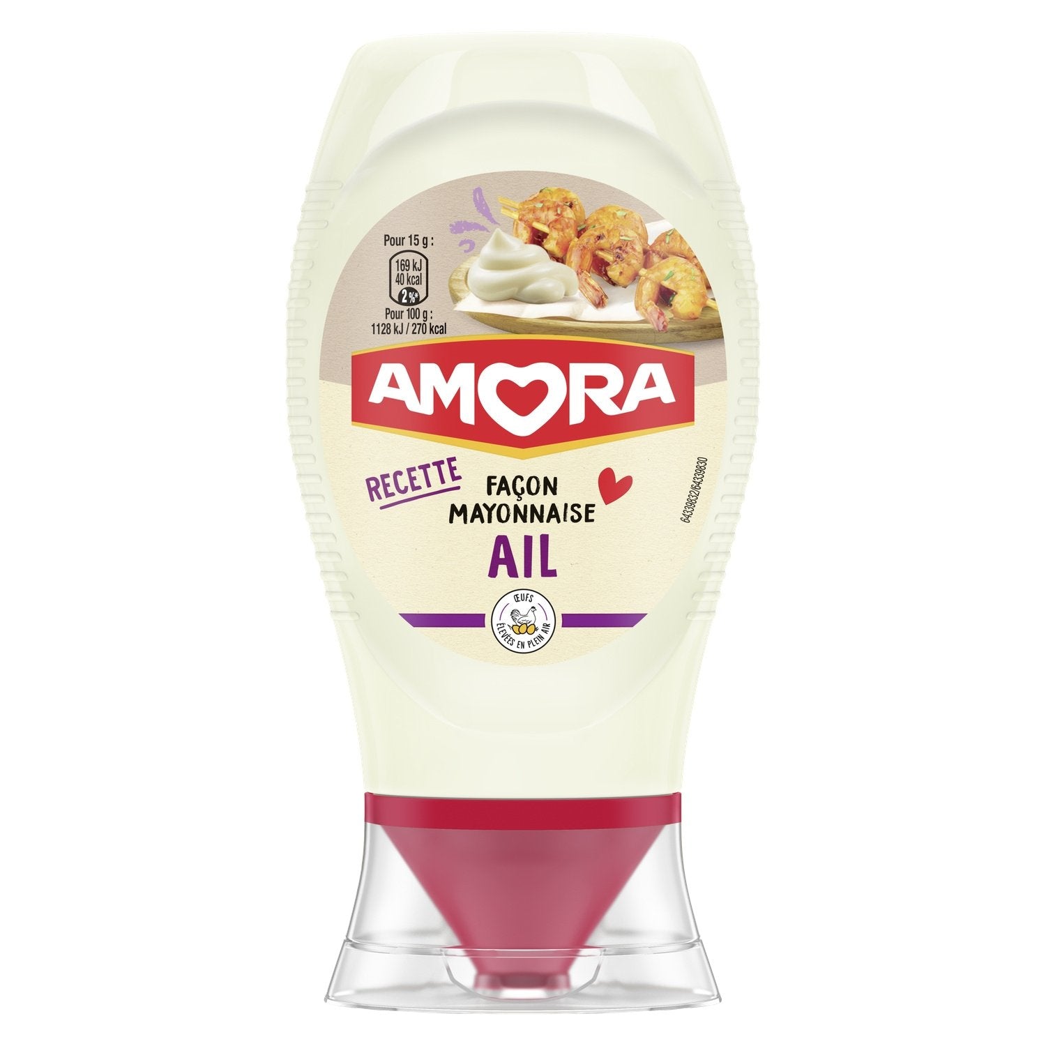 Sauce à l'Ail Façon Mayonnaise AMORA le flacon de 252g