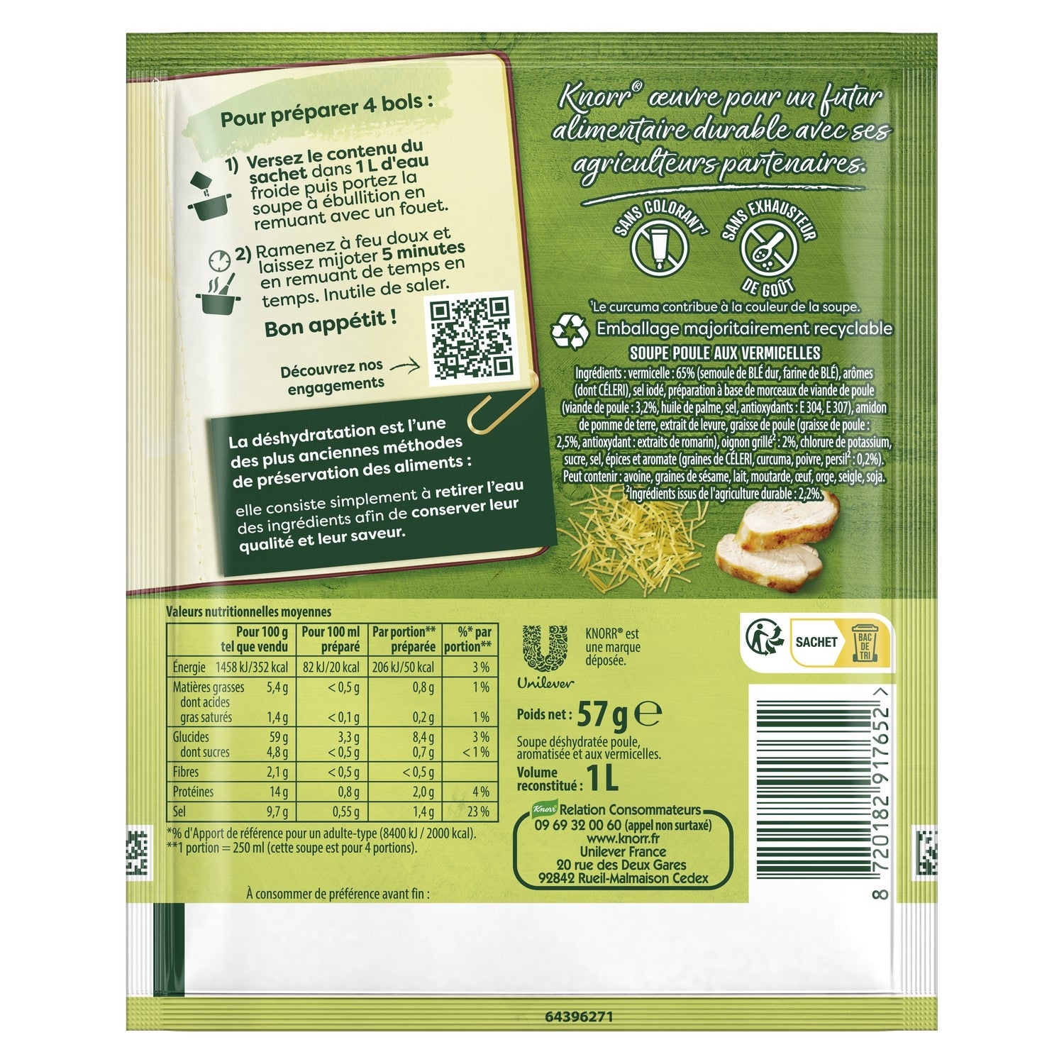 Soupe Déshydratée Poule Vermicelles Oignon KNORR 