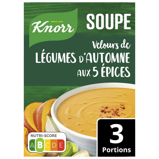 Soupe Déshydratée Velours de Légumes d'Automne aux 5 Épices KNORR le paquet pur 3 portions