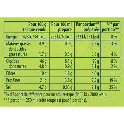 Soupe Déshydratée Petit Salé aux Lentilles KNORR 