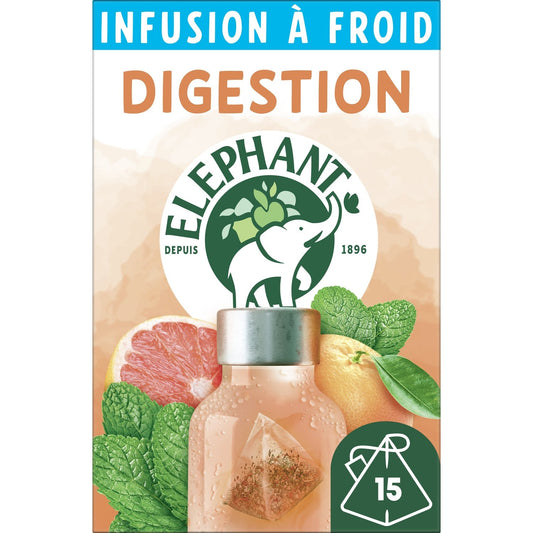 Infusion à Froid Digestion ELEPHANT la boite de 15 sachets
