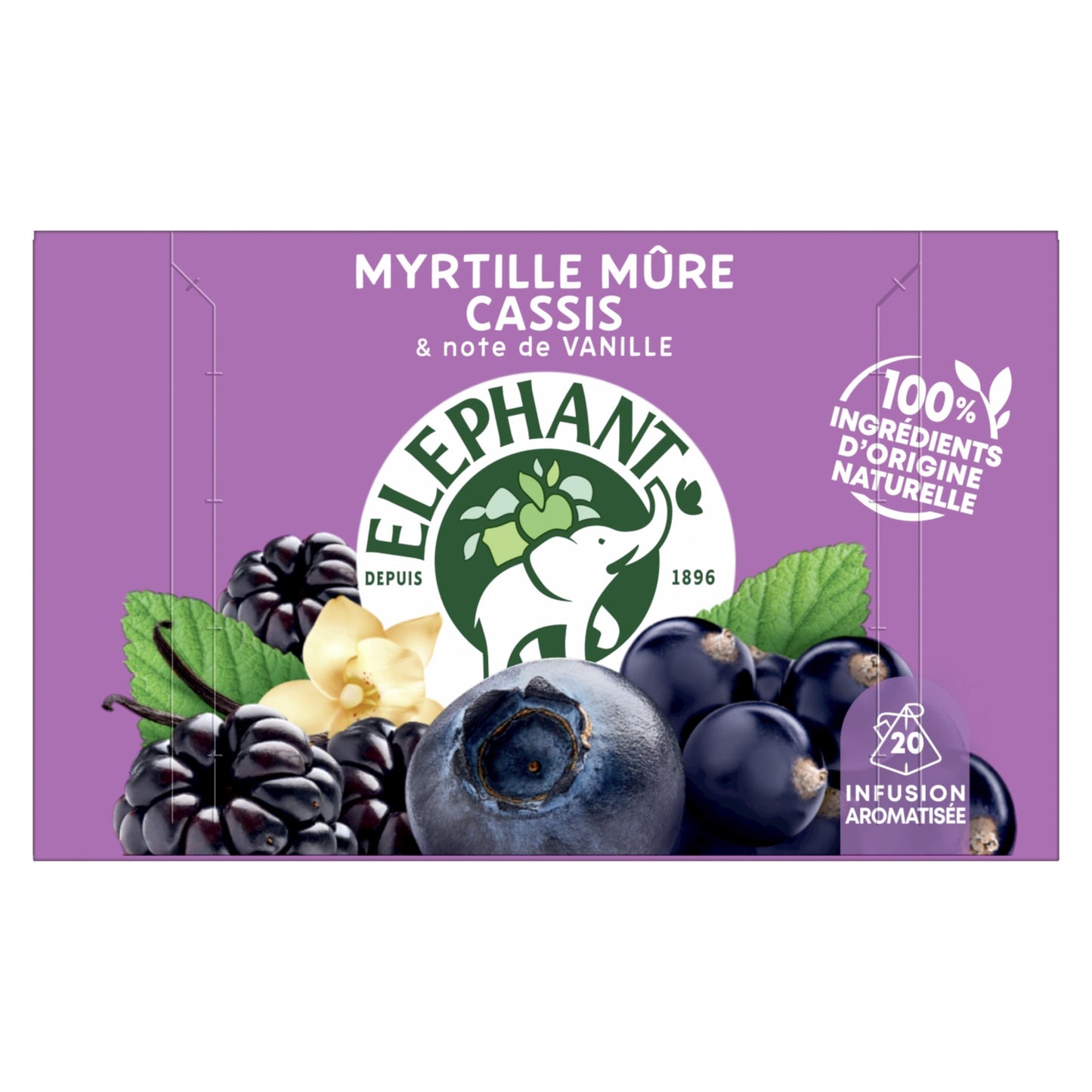 Infusion Myrtille Mûre Cassis Vanille ELEPHANT 