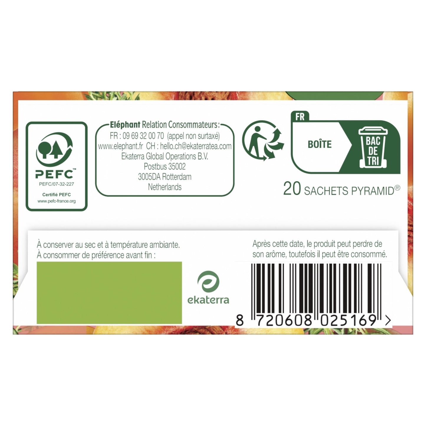 Infusion Pêche Abricot Thym ELEPHANT