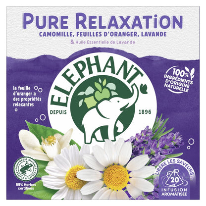 Infusion Camomille Feuilles d'Oranger Lavande Relaxation ELEPHANT