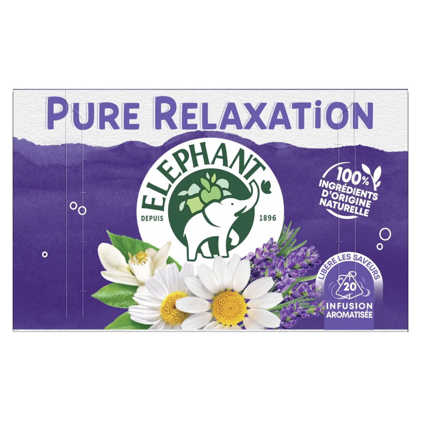 Infusion Camomille Feuilles d'Oranger Lavande Relaxation ELEPHANT