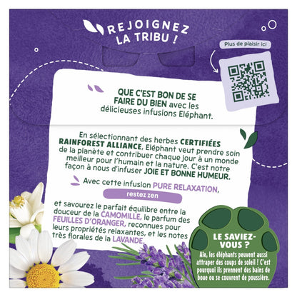 Infusion Camomille Feuilles d'Oranger Lavande Relaxation ELEPHANT