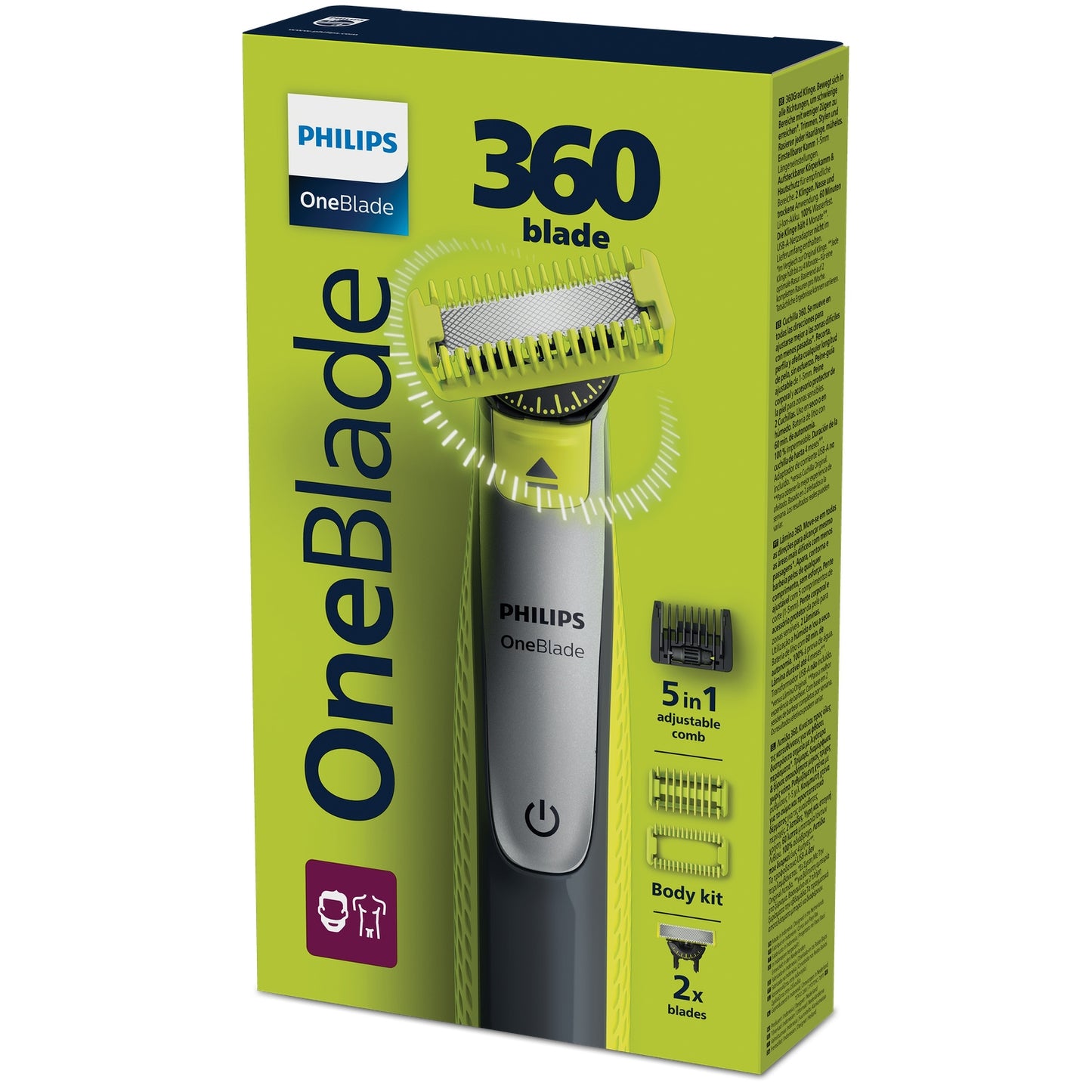 Rasoir OneBlade 360 Pour Homme Visage et Corps PHILIPS 