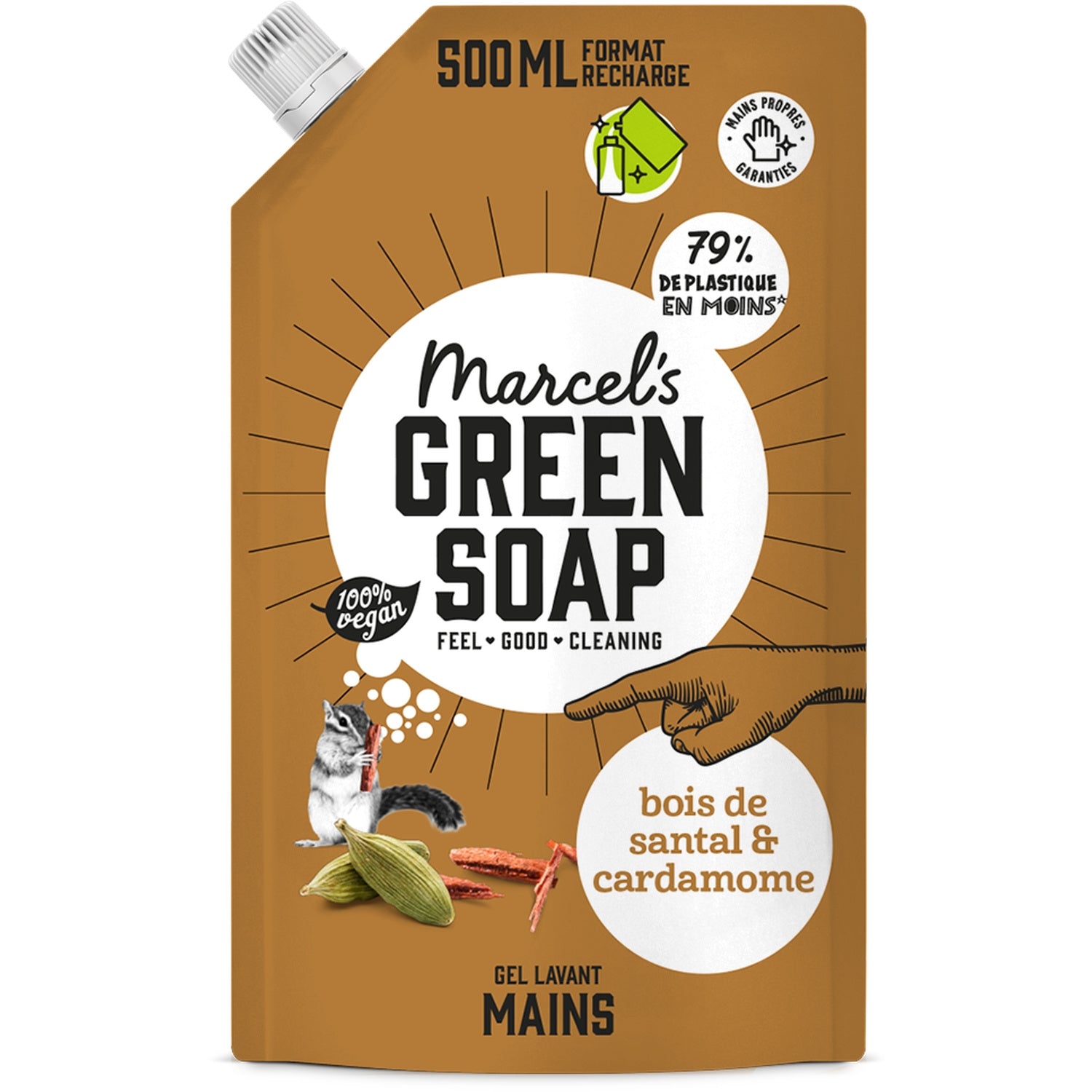 Gel Mains Format Recharge 79% De Plastique En Moins 100% Vegan MARCEL GREEN SOAP 