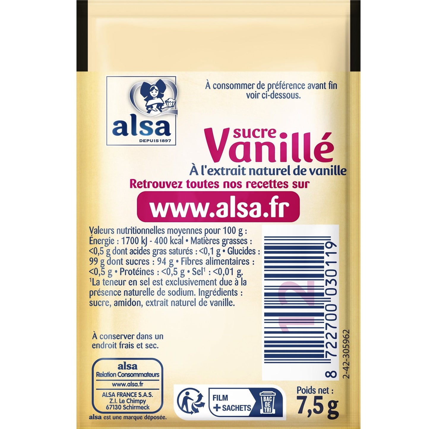 Sucre Vanillé ALSA