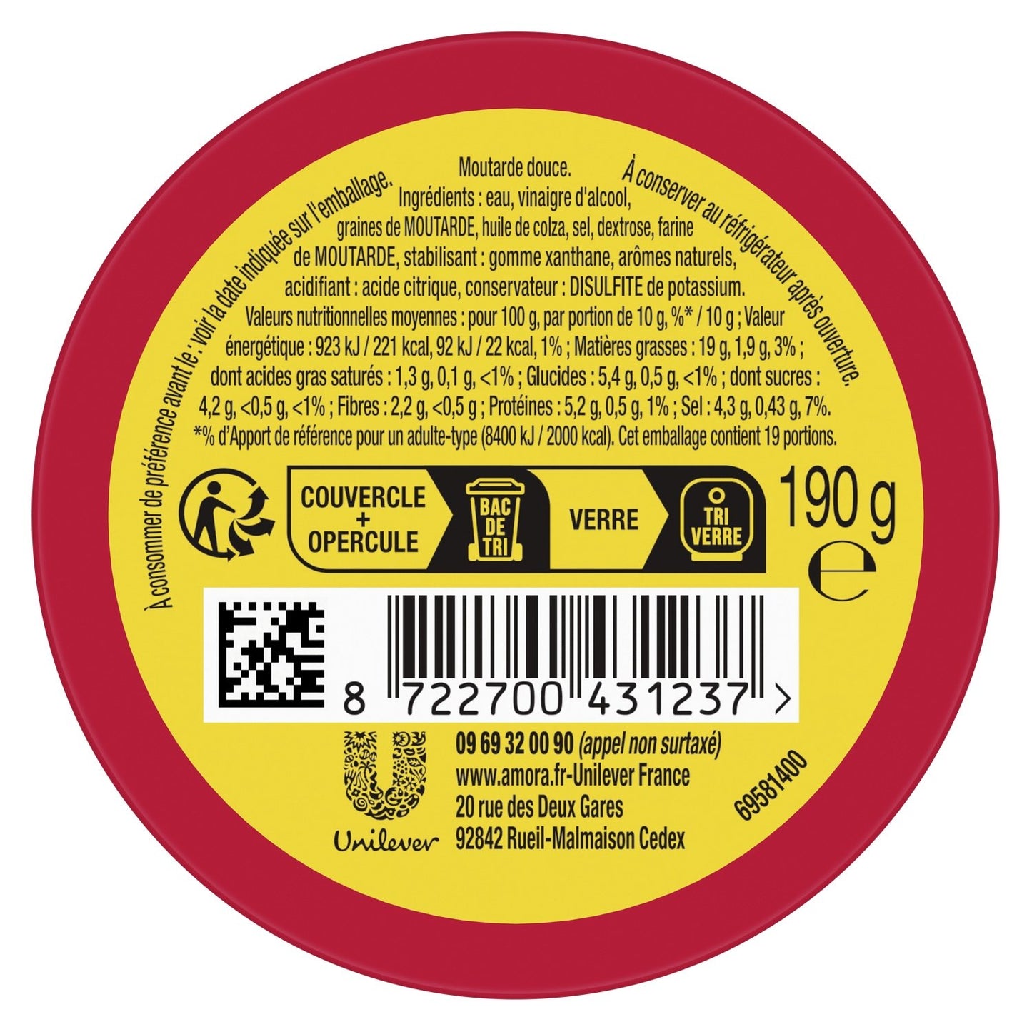 Moutarde Douce AMORA