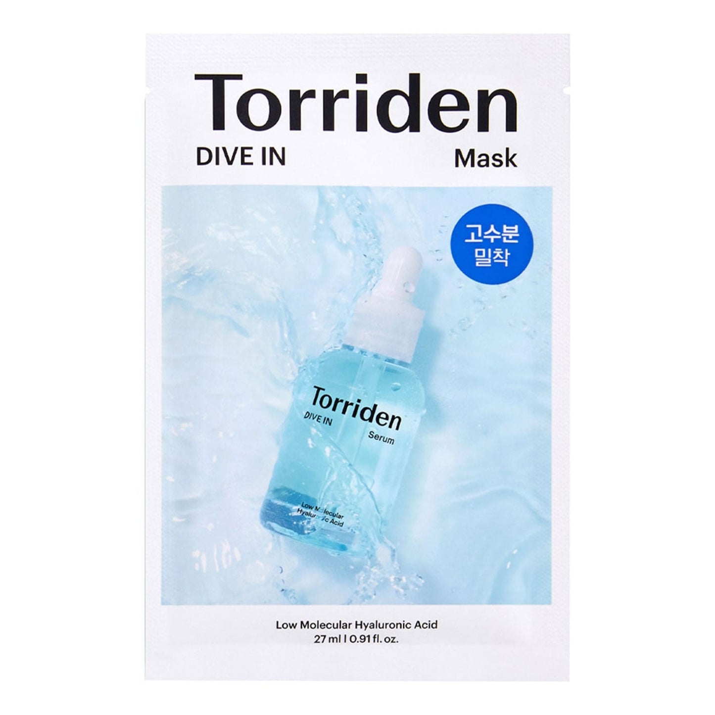Masque en Tissu Visage Acide Hyaluronique Hydratant Peau Repulpée TORRIDEN 