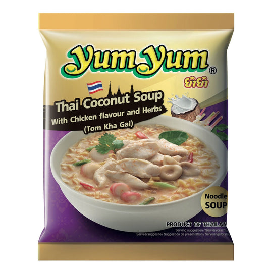 Plat Cuisiné Soupe de Nouille Saveur Poulet Coco Thai YUM YUM le paquet de 100g