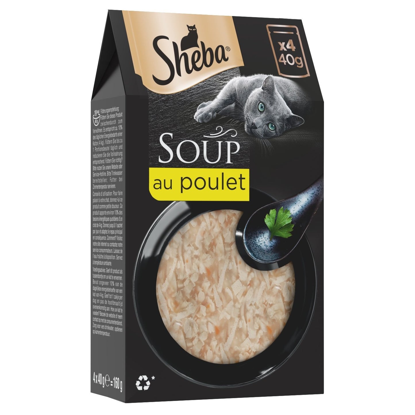 Pâtée pour Chat Adulte en Soupe Poulet SHEBA