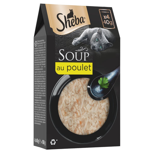 Pâtée pour Chat Adulte en Soupe Poulet SHEBA