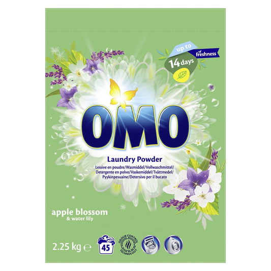 Lessive en Poudre Apple Blossom OMO le pack de 2.25kg