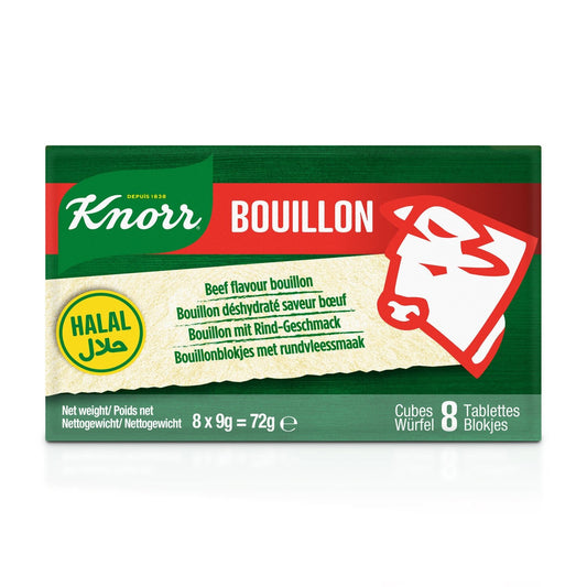 Bouillon Cube Bœuf Halal KNORR la boite de 72g