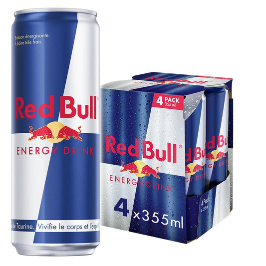 Boisson Énergisante RED BULL le pack de 4 canettes de 35,5cL