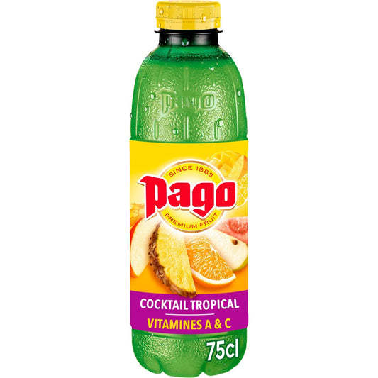 Jus de Fruits Tropical Multivitaminé PAGO la bouteille de 75cL