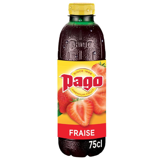 Jus de Fraise Sans Sucres Ajoutés PAGO la bouteille de 75cL