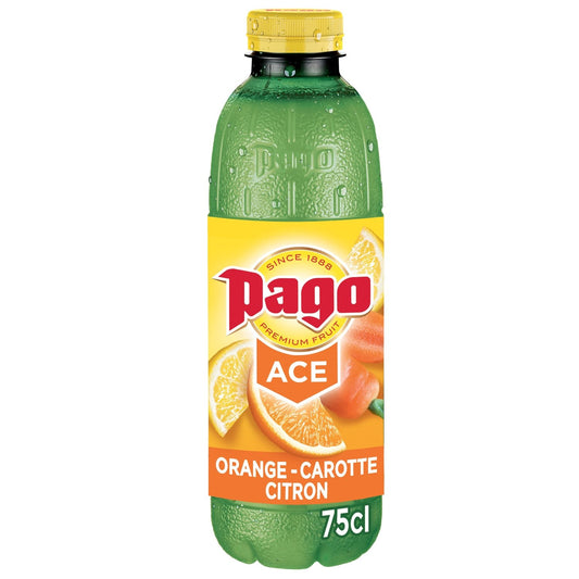 Jus de Fruits d'Orange Carotte Citron PAGO la bouteille de 75cL